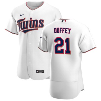 Minnesota Twins #21 Tyler Duffey Men's Nike White Home 2020 Authentic Player MLB Jersey
